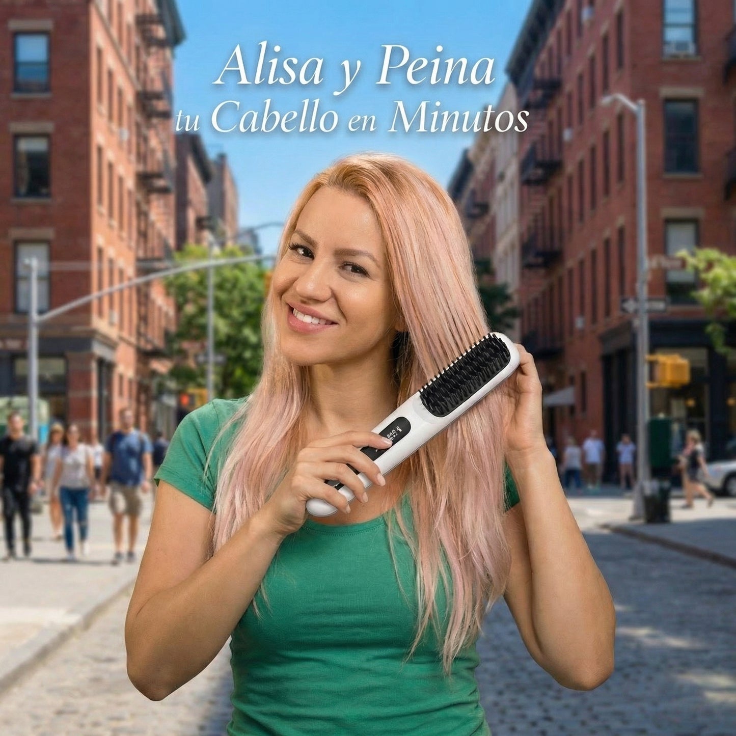 Alisa tu cabello en minutos estés donde estés — sin cables, sin frizz y sin esfuerzo
